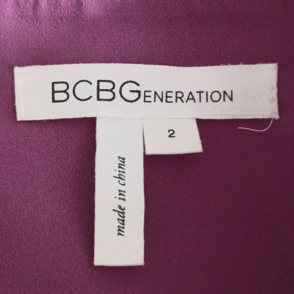 BCBGeneration Strapless Print Off Center Ruffle Dress, Size 2 - Picture 4 of 6